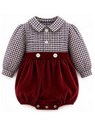 Tutina per neonata Mariella Ferrari Kids rossa con motivo a quadretti PGE5 020 071 MARIELLA FERRARI KIDS 