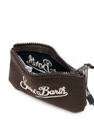 Pochette Aline MC2 St.Barth marrone con logo Saint Barth ricamato sul davanti ALMI002 00128M MC2 ST. BARTH KIDS 