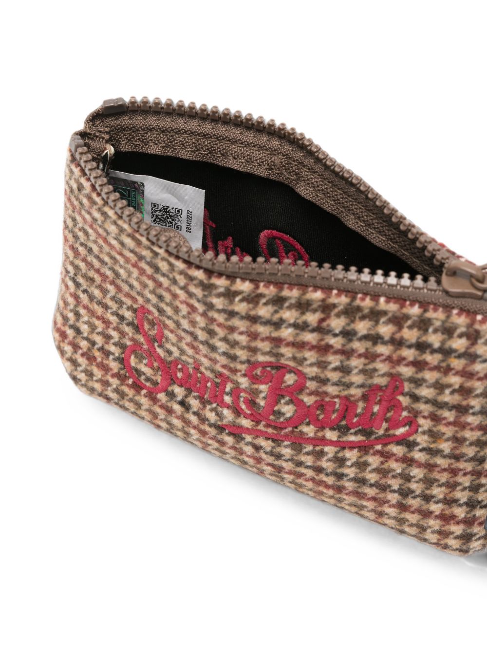 Pochette Aline MC2 St.Barth marrone con logo Saint Barth ricamato sul davanti ALMI005 02373M MC2 ST. BARTH KIDS 