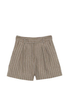 Pantaloncini per donna MC2.St.Barth grigi a righe sottiglie AYA0003 00242M MC2 ST. BARTH 