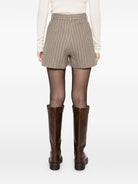 Pantaloncini per donna MC2.St.Barth grigi a righe sottiglie AYA0003 00242M MC2 ST. BARTH 