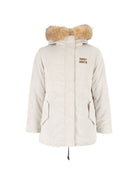 Parka per donna MC2 St. Barth bianco con cappuccio con pelliccia BNN0002 00450M MC2 ST. BARTH 
