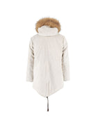 Parka per donna MC2 St. Barth bianco con cappuccio con pelliccia BNN0002 00450M MC2 ST. BARTH 