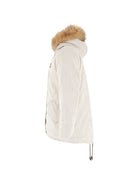 Parka per donna MC2 St. Barth bianco con cappuccio con pelliccia BNN0002 00450M MC2 ST. BARTH 