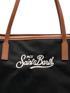Borsa Tote City MC2 Saint Barth nera con logo ricamato sul davanti CB0002 00680M MC2 ST. BARTH 