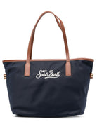 Borsa City Bag Midi MC2 St. Barth blu con logo ricamato sul davanti CB0004 00165M MC2 ST. BARTH KIDS 