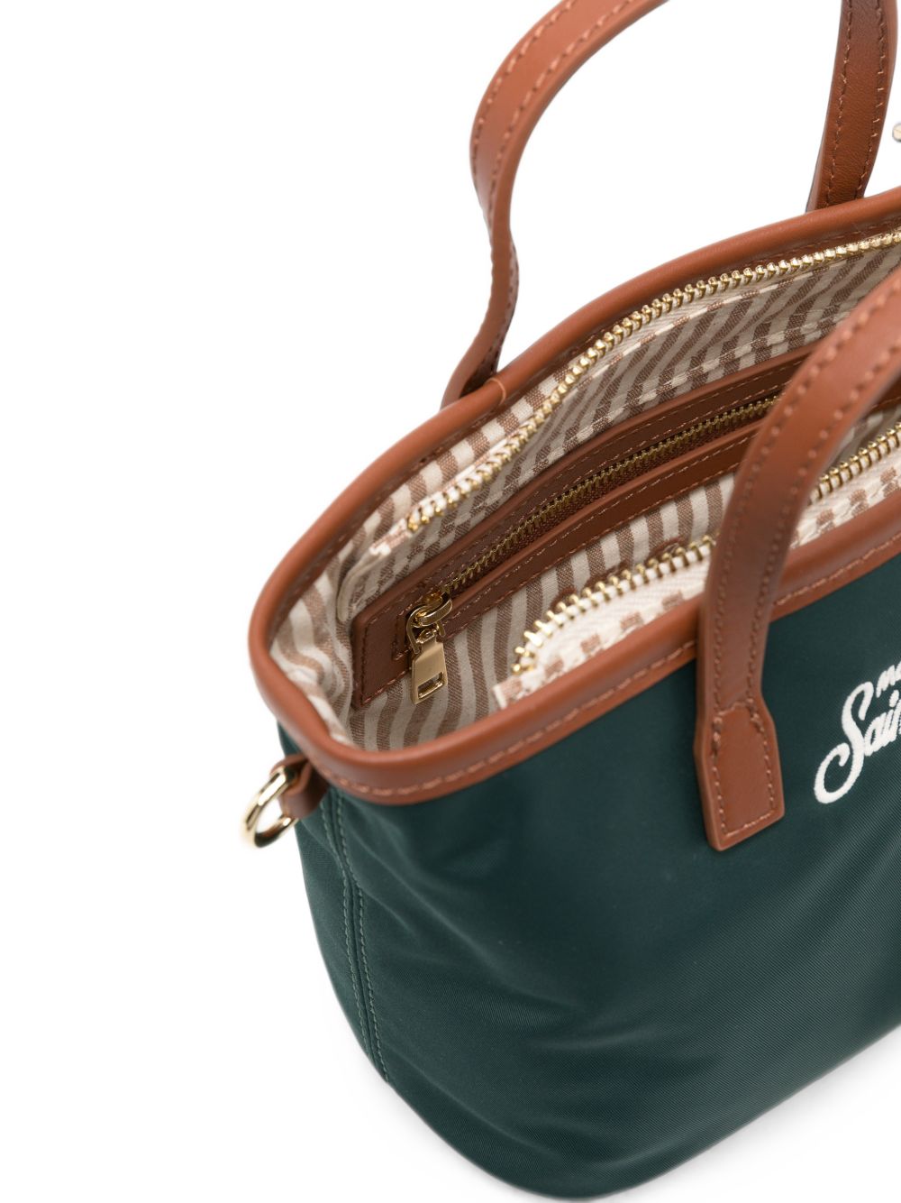 Borsa Mini City Bag MC2 St.Barth verde logo ricamato CB0005 00169M MC2 ST. BARTH KIDS 