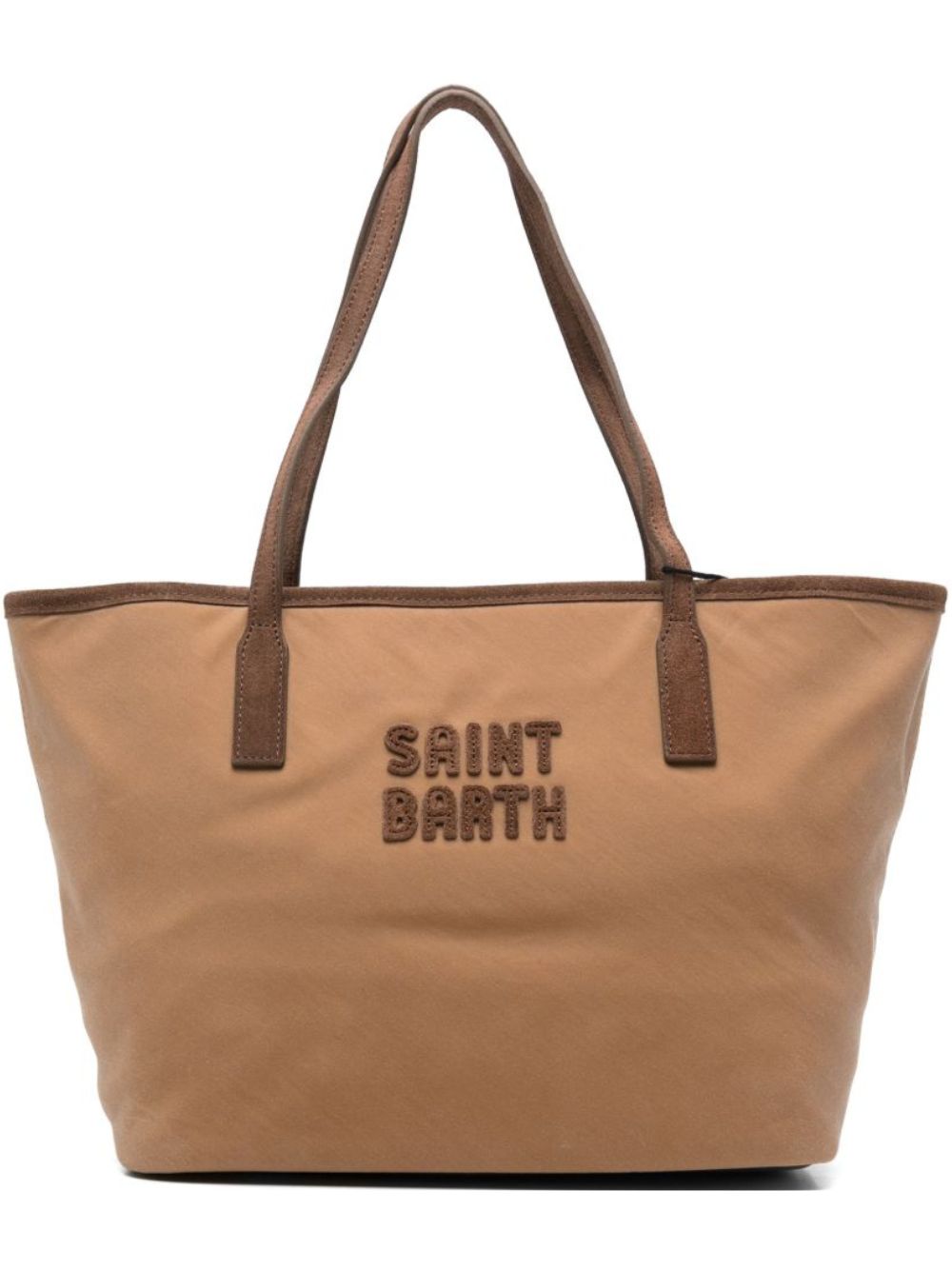 Borsa City Bag Midi MC2 St. Barth marrone con logo in rilievo sul davanti CBMID003 01015M MC2 ST. BARTH KIDS 