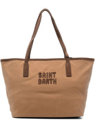 Borsa City Bag Midi MC2 St. Barth marrone con logo in rilievo sul davanti CBMID003 01015M MC2 ST. BARTH KIDS 