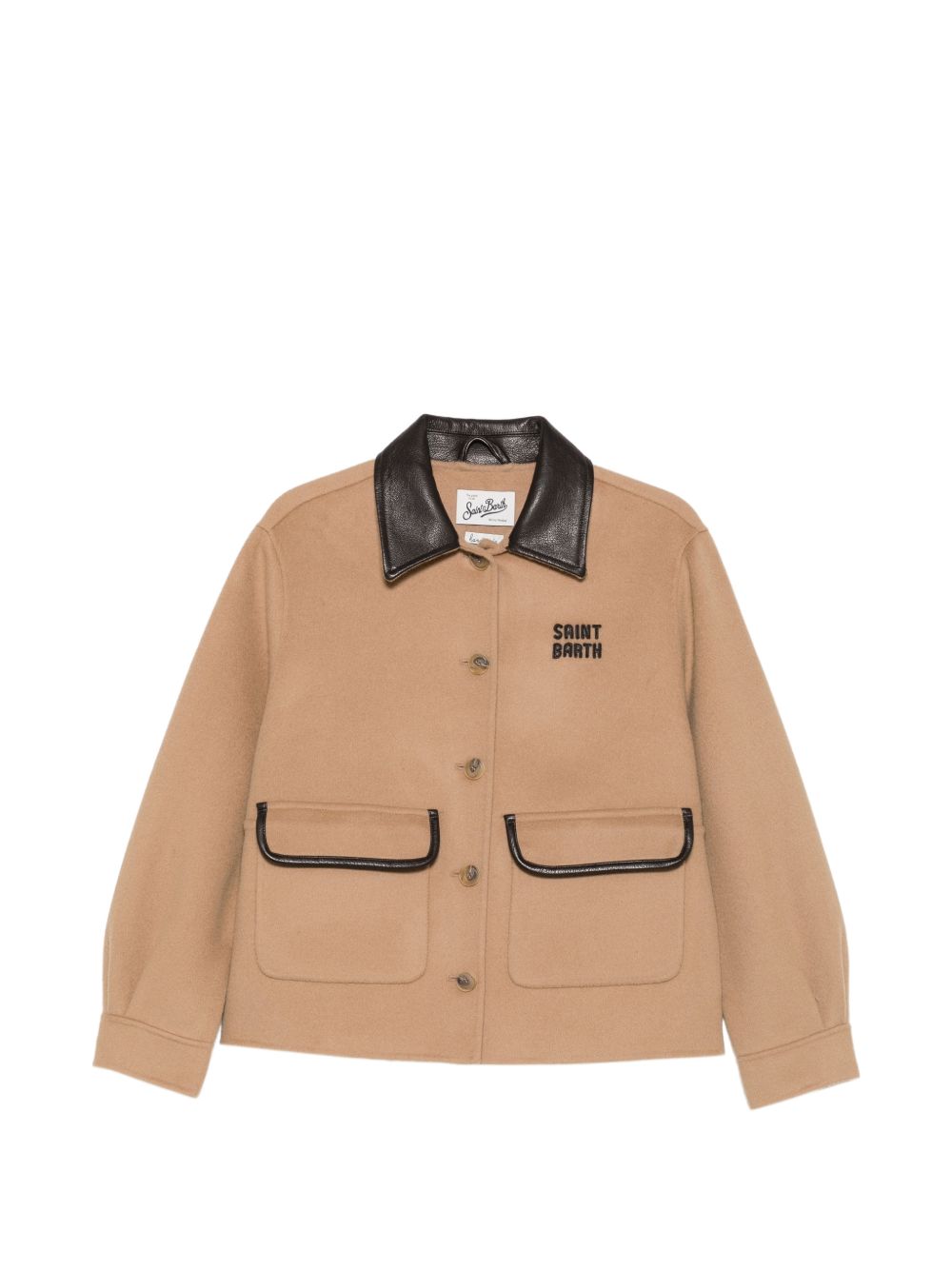 Giacca Glacienne per donna MC2 St. Barth marrone con colletto a contrasto GCN0001 00998M MC2 ST. BARTH 