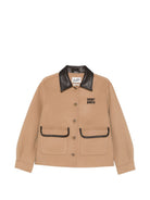 Giacca Glacienne per donna MC2 St. Barth marrone con colletto a contrasto GCN0001 00998M MC2 ST. BARTH 