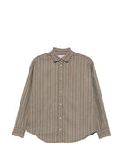 Camicia per donna MC2 St. Barth beige con motivo gessato GIG0001 00455M MC2 ST. BARTH 