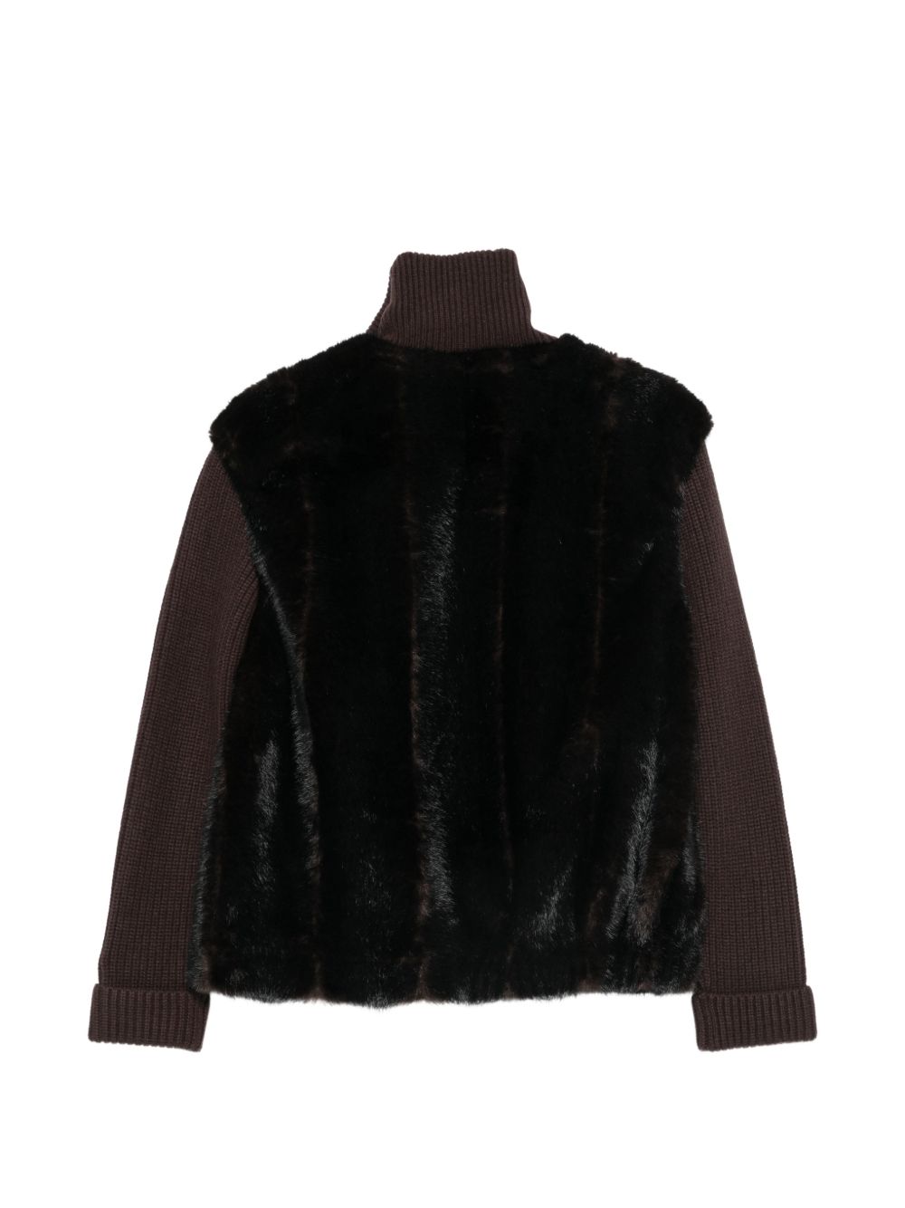 Giubbino per donna MC2 St. Barth marrone con inserti in pelliccia GYA0001 00594M MC2 ST. BARTH 