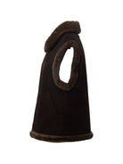 Gilet Hesket per donna MC2 St. Barth marrone con finiture in eco-pelliccia HES004 01000M MC2 ST. BARTH 