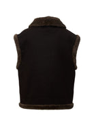 Gilet Hesket per donna MC2 St. Barth marrone con finiture in eco-pelliccia HES004 01000M MC2 ST. BARTH 