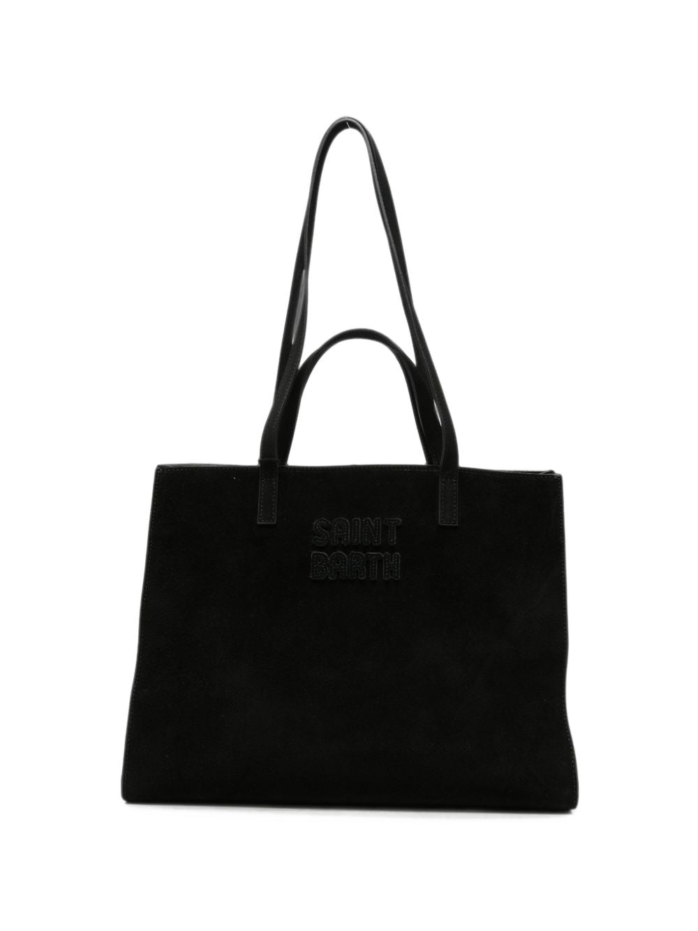 Borsa Jour Midi MC2 Saint Barth nera con logo ricamato sul davanti JOBAM01 00783M MC2 ST. BARTH KIDS 