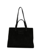 Borsa Jour Midi MC2 Saint Barth nera con logo ricamato sul davanti JOBAM01 00783M MC2 ST. BARTH KIDS 