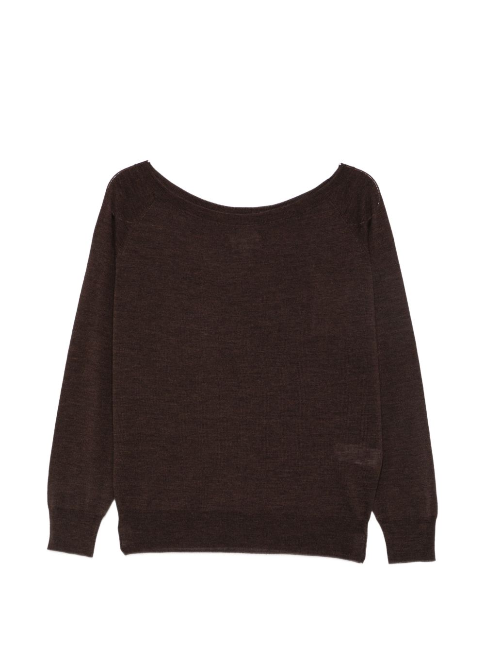 Maglione per donna MC2 St. Barth marrone con scollo a barca NTY0001 00040M MC2 ST. BARTH 