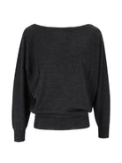 Maglione per donna MC2 Saint Barth grigio con scollo a barca NTY0001 00041M MC2 ST. BARTH 