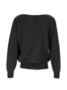 Maglione per donna MC2 Saint Barth grigio con scollo a barca NTY0001 00041M MC2 ST. BARTH 