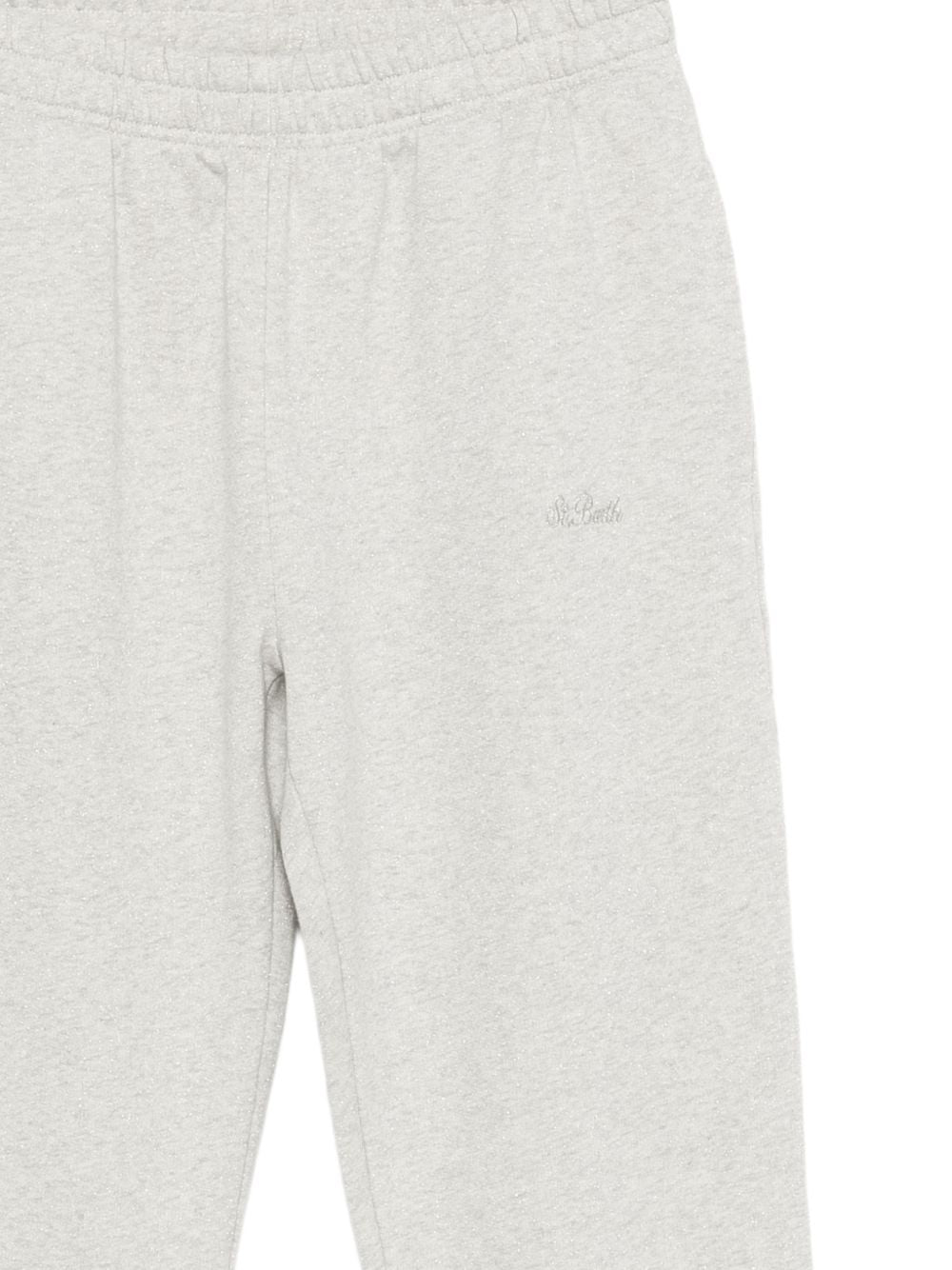 Pantaloni per donna MC2 St. Barth grigi con logo glitterato ODA0009 00643M MC2 ST. BARTH 