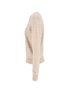 Maglione per donna MC2 St. Barth beige con ricamo cagnolino sul davanti QUE0037 00589M MC2 ST. BARTH 