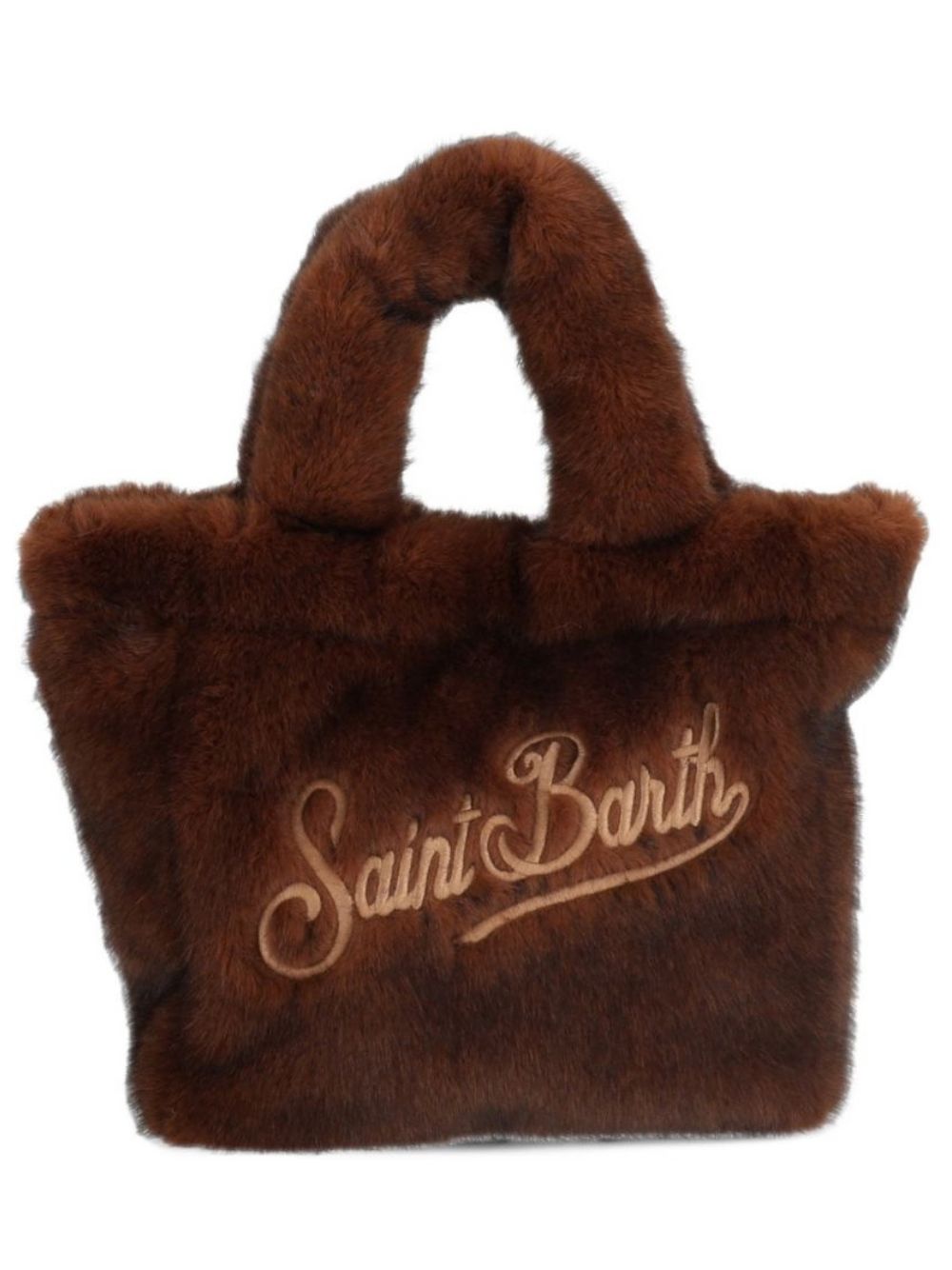 Borsa Vanity Mini Soft Fur MC2 St Barth marrone con trama in ecopelliccia VAMI021 00217M MC2 ST. BARTH KIDS 