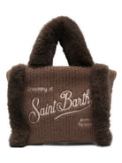 Borsa Minini Vanity per bambina MC2 Saint Barth Kids marrone con finta pelliccia VAMI022 04000M MC2 ST. BARTH KIDS 