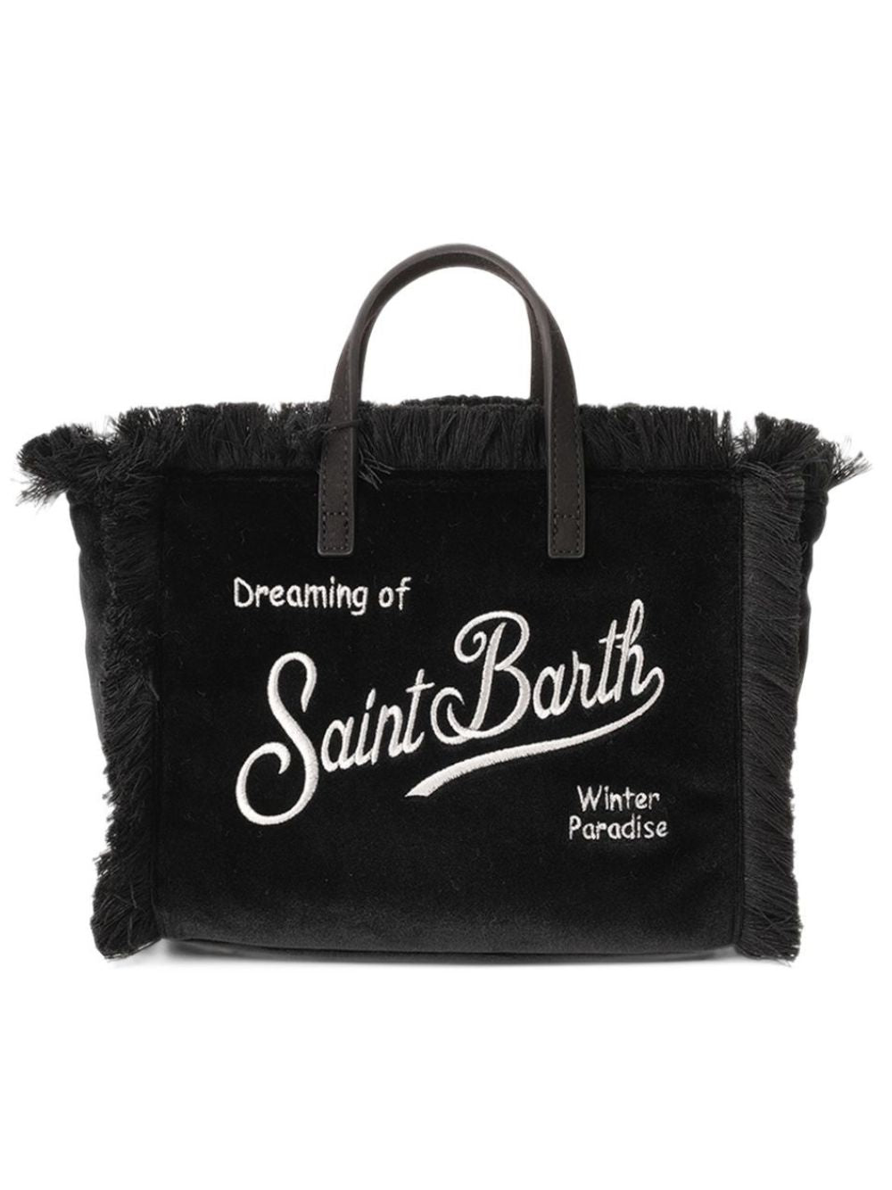 Borsa Vanity Mini Velvet N MC2 St. Barth nera con texture in velluto VAMI033 00474M MC2 ST. BARTH KIDS 