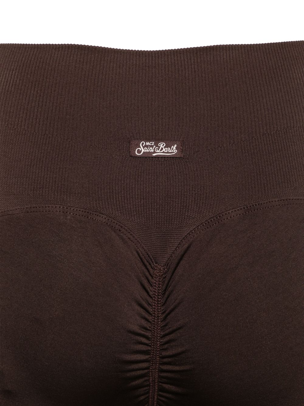 Leggings per bambina MC2 Saint Barth marrone scuro con texture a coste VEG0001 00022M MC2 ST. BARTH 
