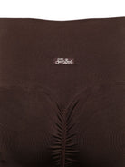 Leggings per bambina MC2 Saint Barth marrone scuro con texture a coste VEG0001 00022M MC2 ST. BARTH 