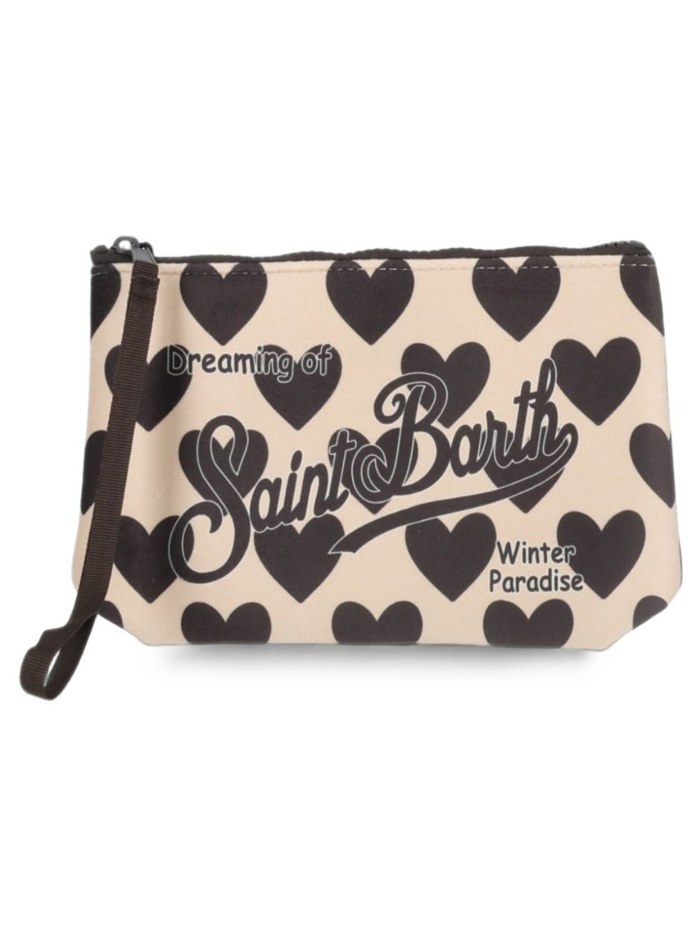 Borsa Aline MC2 St. Barth beige con stampa cuori all-over ALI0002 01480M MC2 ST. BARTH KIDS 
