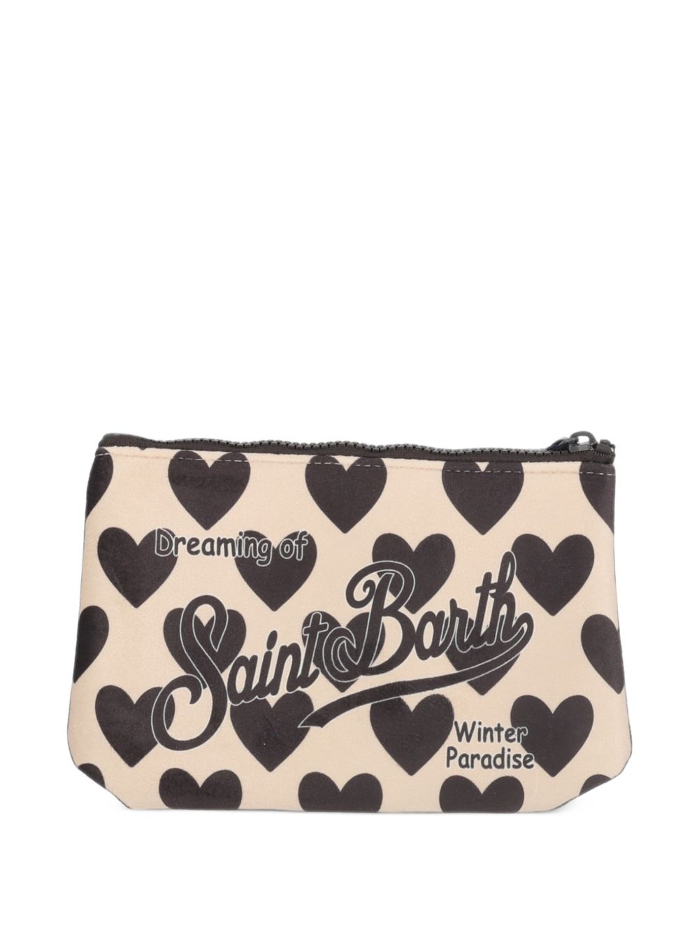 Borsa Aline MC2 St. Barth beige con stampa cuori all-over ALI0002 01480M MC2 ST. BARTH KIDS 