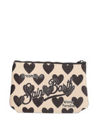 Borsa Aline MC2 St. Barth beige con stampa cuori all-over ALI0002 01480M MC2 ST. BARTH KIDS 