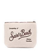 Pochette Aline MC2 Saint Barth beige con finitura in shearling ALI0023 00168M MC2 ST. BARTH KIDS 