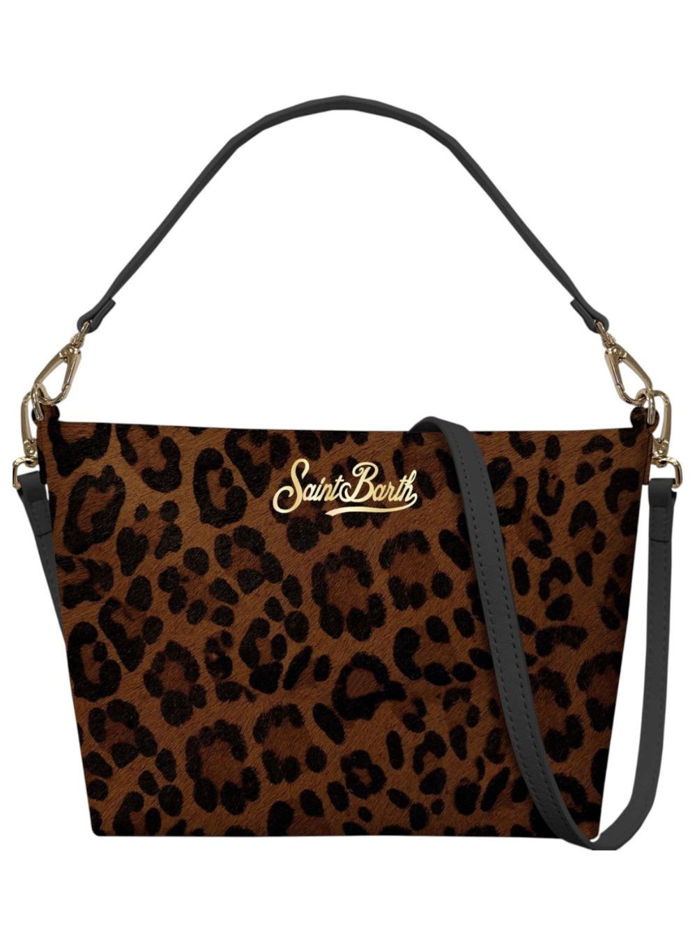 Borsa a spalla Aline MC2 Saint Barth marrone con stampa animalier leopardata ALI0034 00101M MC2 ST. BARTH KIDS 