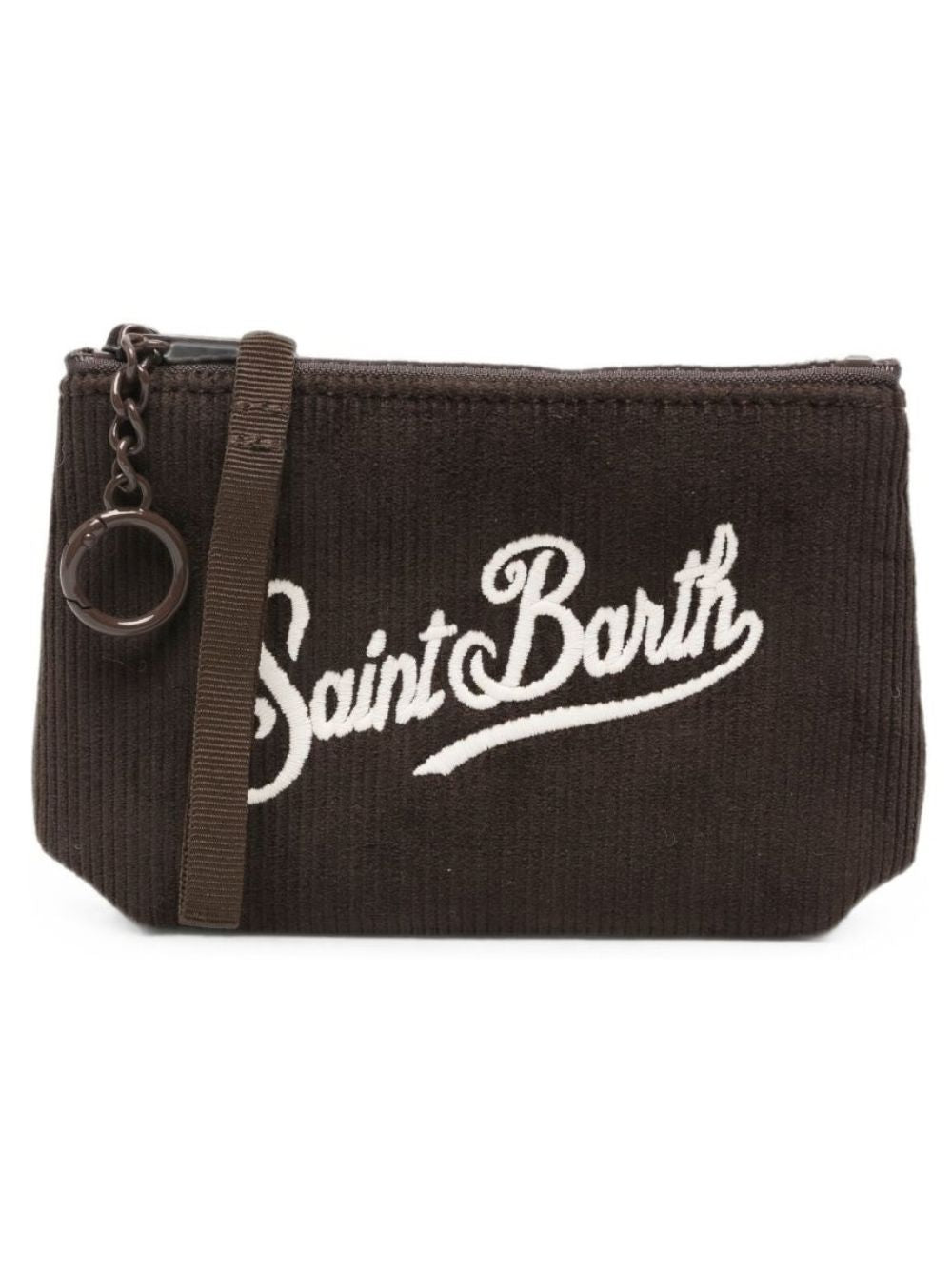Pochette Aline MC2 St.Barth marrone con logo Saint Barth ricamato sul davanti ALMI002 00128M MC2 ST. BARTH KIDS 
