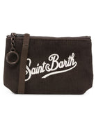 Pochette Aline MC2 St.Barth marrone con logo Saint Barth ricamato sul davanti ALMI002 00128M MC2 ST. BARTH KIDS 