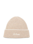 Berretto per bambino MC2 Saint Barth Kids beige con logo ricamato sul davanti ASTO002 00027M MC2 ST. BARTH KIDS 