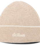 Berretto per bambino MC2 Saint Barth Kids beige con logo ricamato sul davanti ASTO002 00027M MC2 ST. BARTH KIDS 