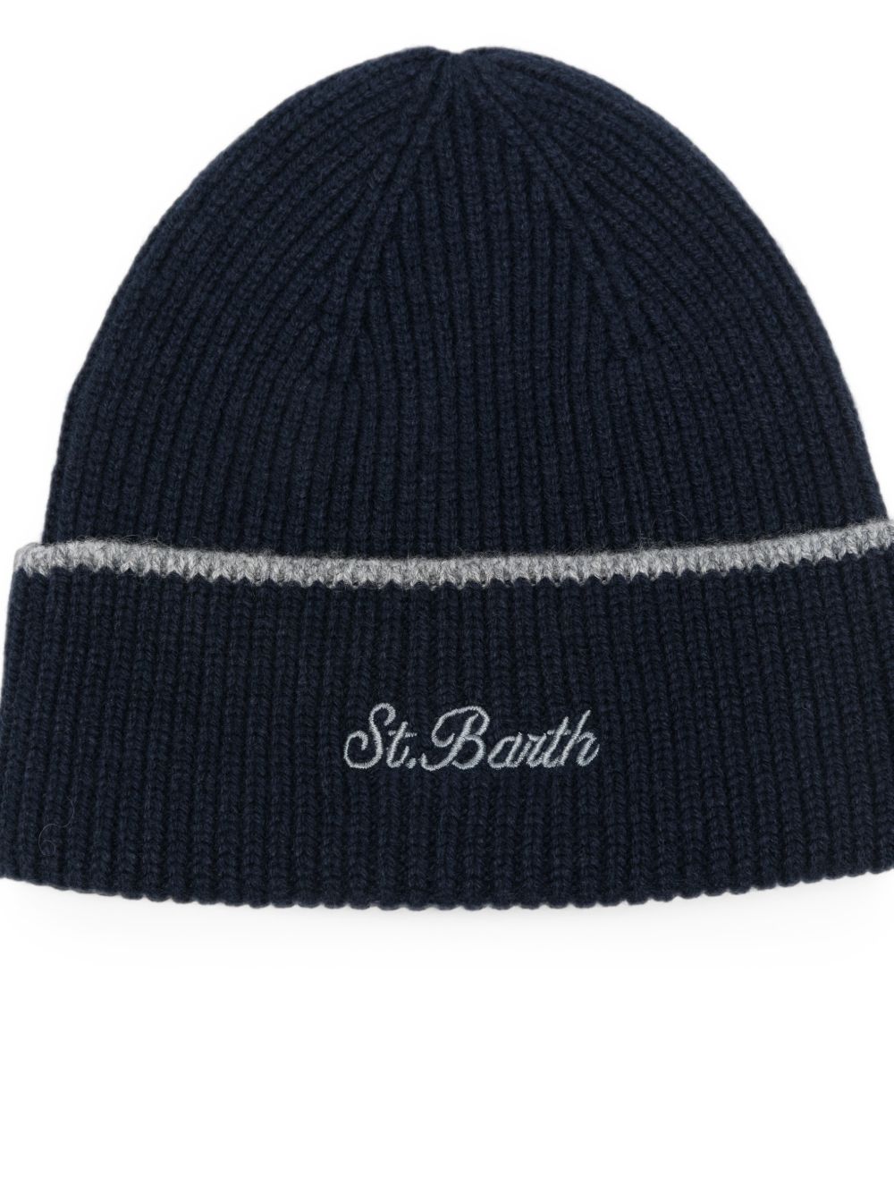 Berretto per bambino MC2 Saint Barth Kids blu navy con logo ricamato sul davanti ASTO002 00029M MC2 ST. BARTH KIDS 