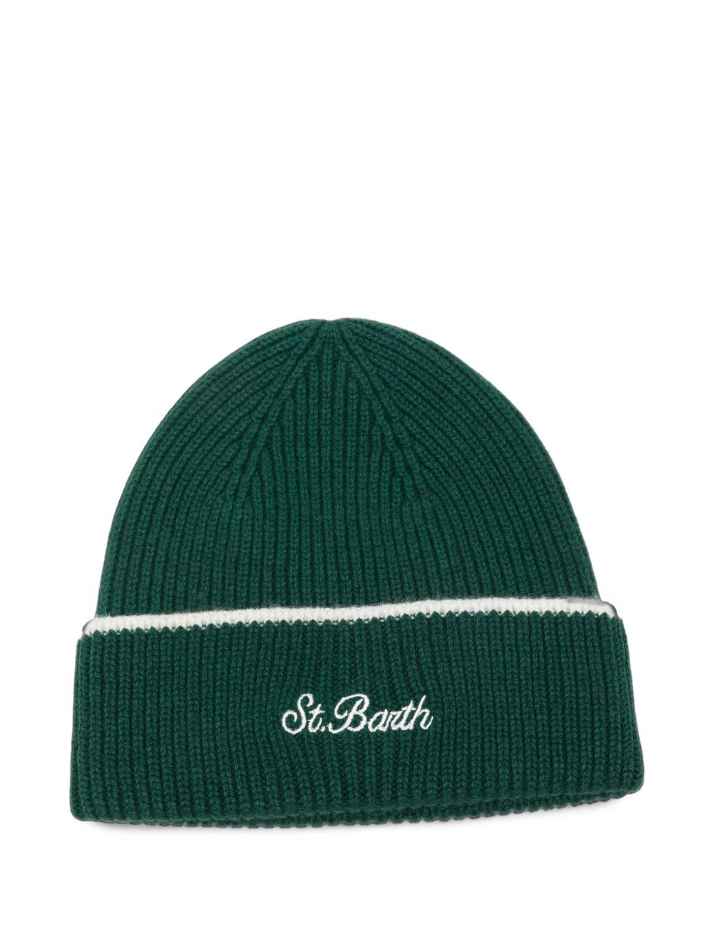 Berretto per bambino MC2 Saint Barth Kids verde con logo ricamato sul davanti ASTO002 00055M MC2 ST. BARTH KIDS 