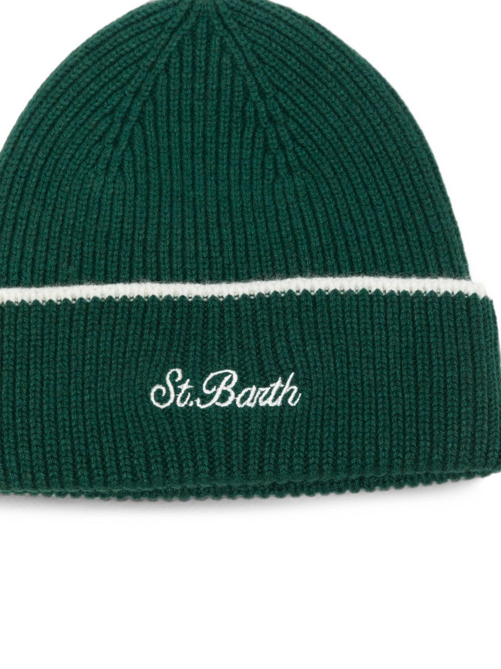 Berretto per bambino MC2 Saint Barth Kids verde con logo ricamato sul davanti ASTO002 00055M MC2 ST. BARTH KIDS 
