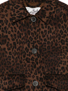 Giacca per bambina MC2 Saint Barth marrone con stampa leopardata BON0004 00019M MC2 ST. BARTH KIDS 