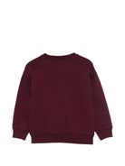 Felpa per bambina MC2 Saint Barth Kids rossa con dettagli fiocchetti in rilievo BRN0002 02048M MC2 ST. BARTH KIDS 