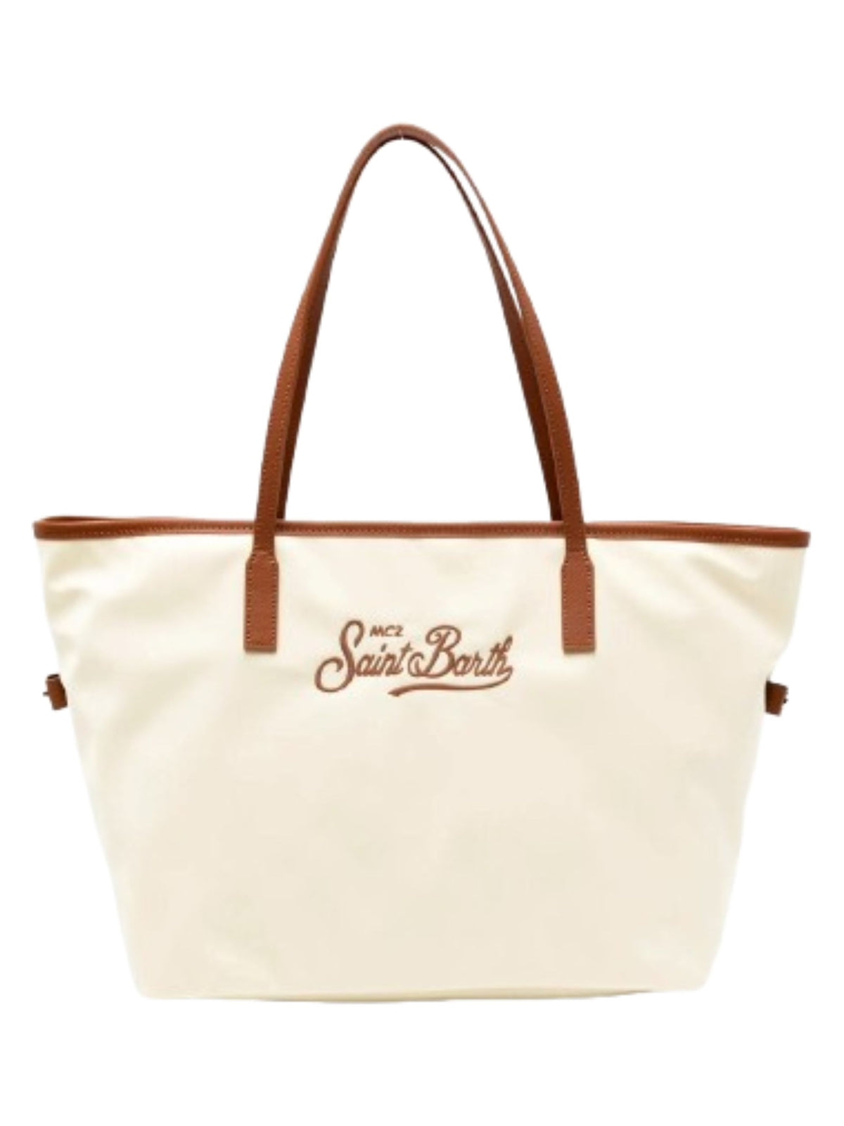City Bags MC2 Saint Barth bianca con logo ricamato sul davanti CB0004 00478M MC2 ST. BARTH KIDS 