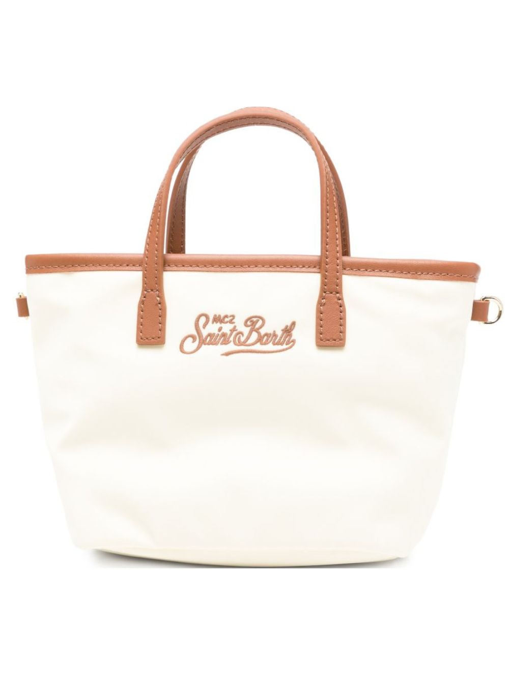 Borsa City Bag MC2 Saint Barth bianca con logo ricamato sul davanti CB0005 00478M MC2 ST. BARTH KIDS 
