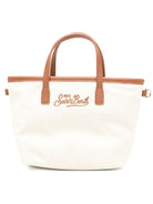 Borsa City Bag MC2 Saint Barth bianca con logo ricamato sul davanti CB0005 00478M MC2 ST. BARTH KIDS 