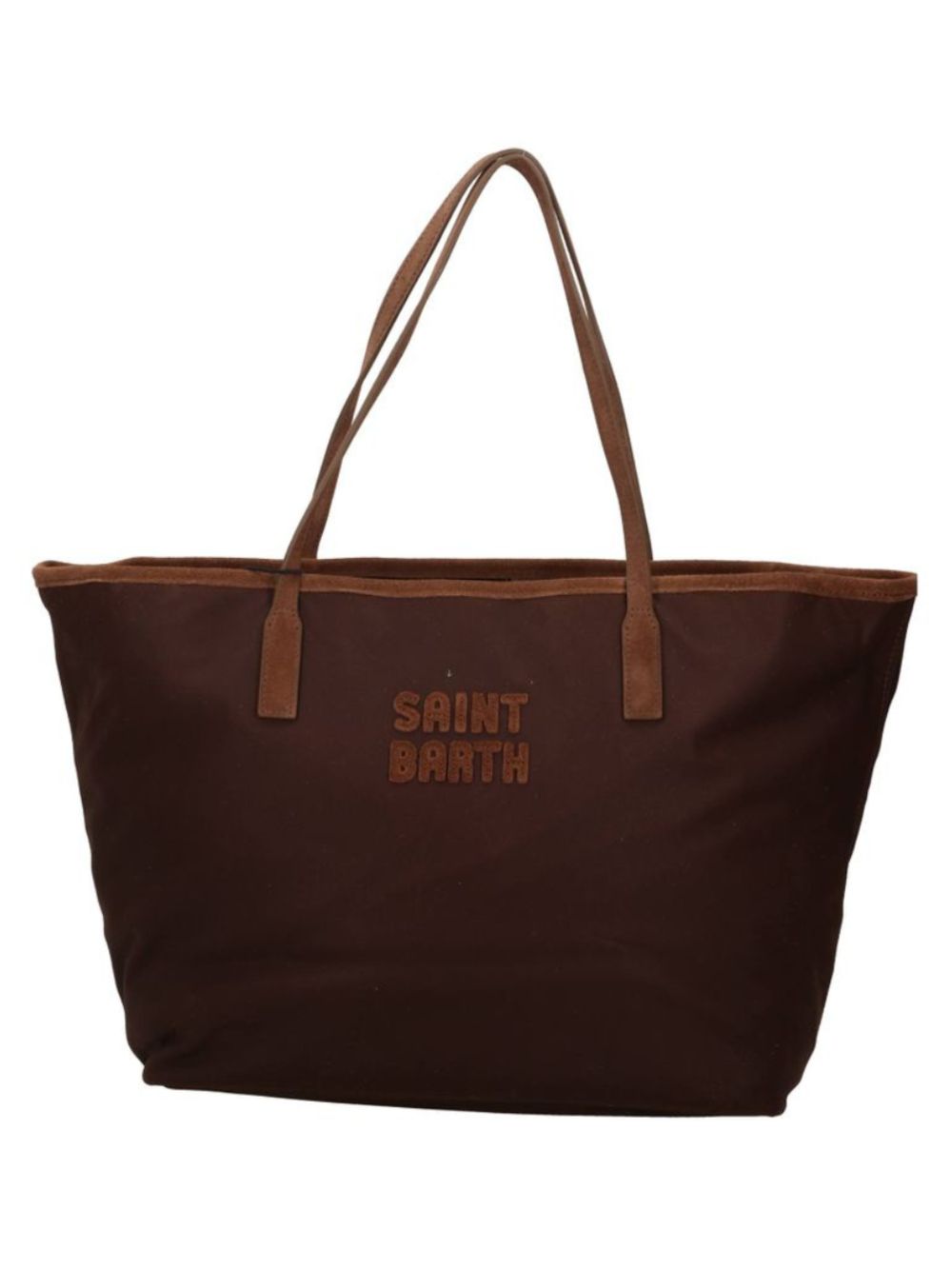 Borsa City Bag MC2 Saint Barth marrone con logo sul davanti CB0006 01023M MC2 ST. BARTH KIDS 