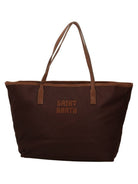 Borsa City Bag MC2 Saint Barth marrone con logo sul davanti CB0006 01023M MC2 ST. BARTH KIDS 